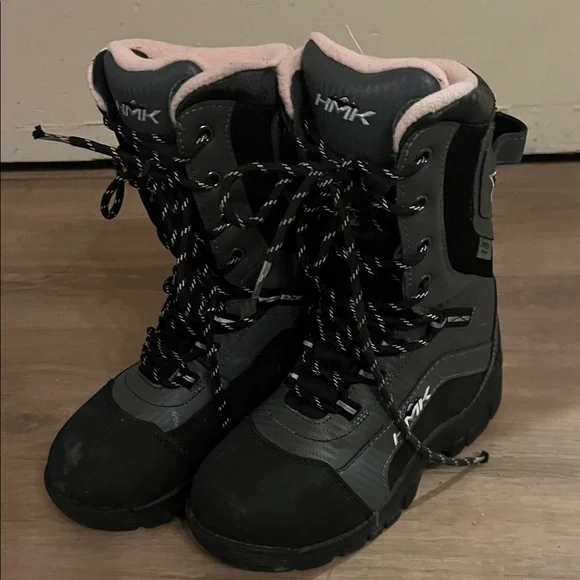 HMK Women's Black and Pink Winter Boots - Picture 3 of 4
